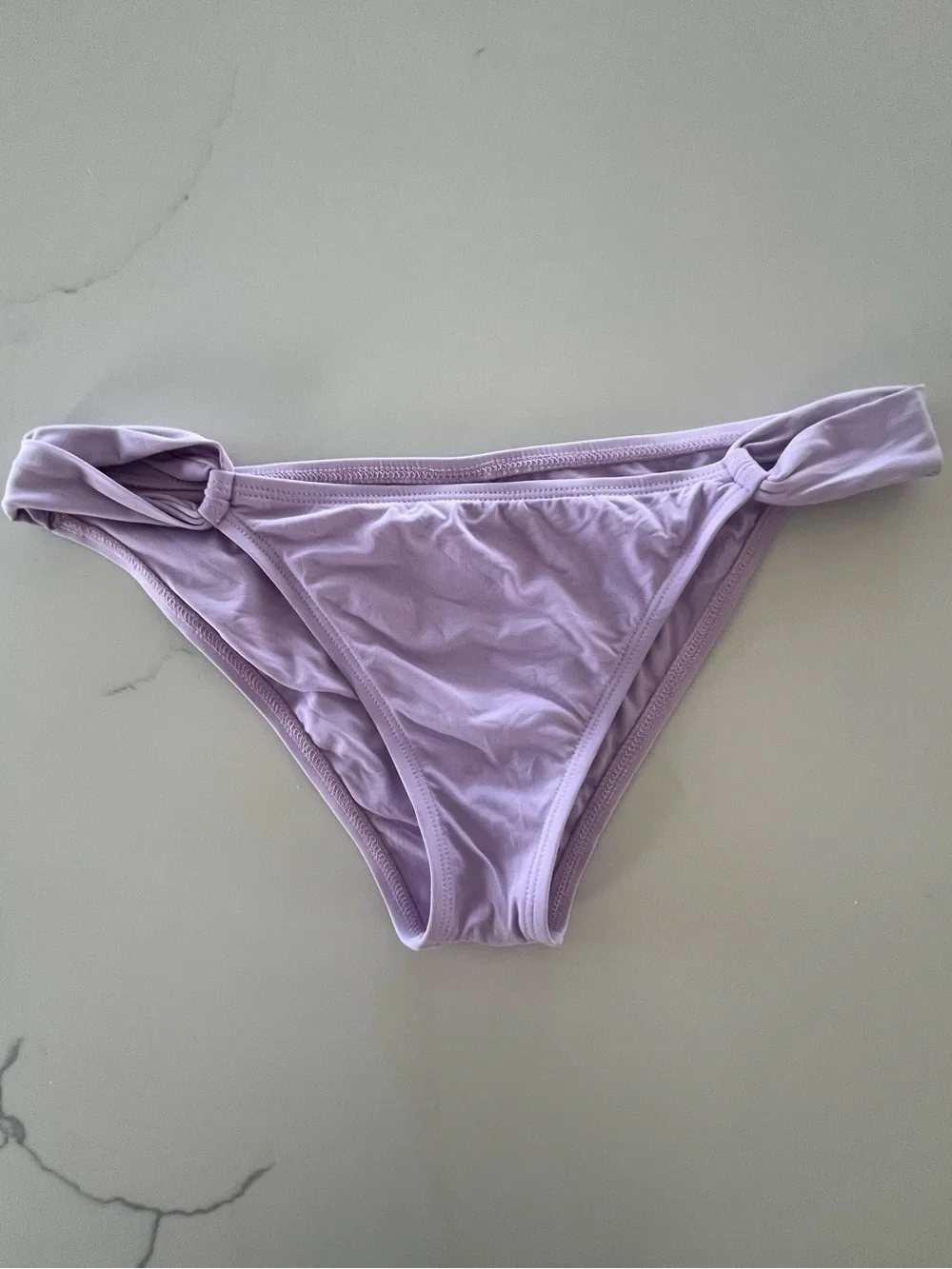 L*Space Lavender Lilac Taboo Side Loop Bikini Bottom Size Large EUC